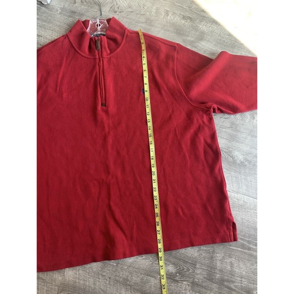 Polo Ralph Lauren 1/4 Zip Sweater Men 2XB Big Tall Red Pullover - Picture 9 of 10